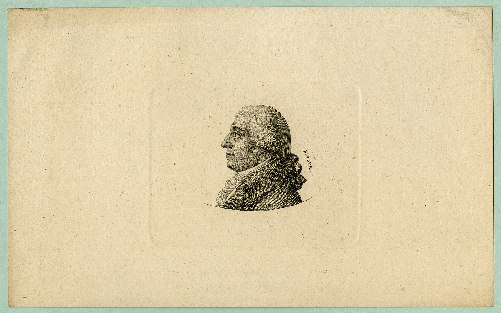 , Antique Print-PORTRAIT-GOTTFRIED AUGUST BURGER-POET-Anonymous-ca. 1770, Pictura Antique Prints