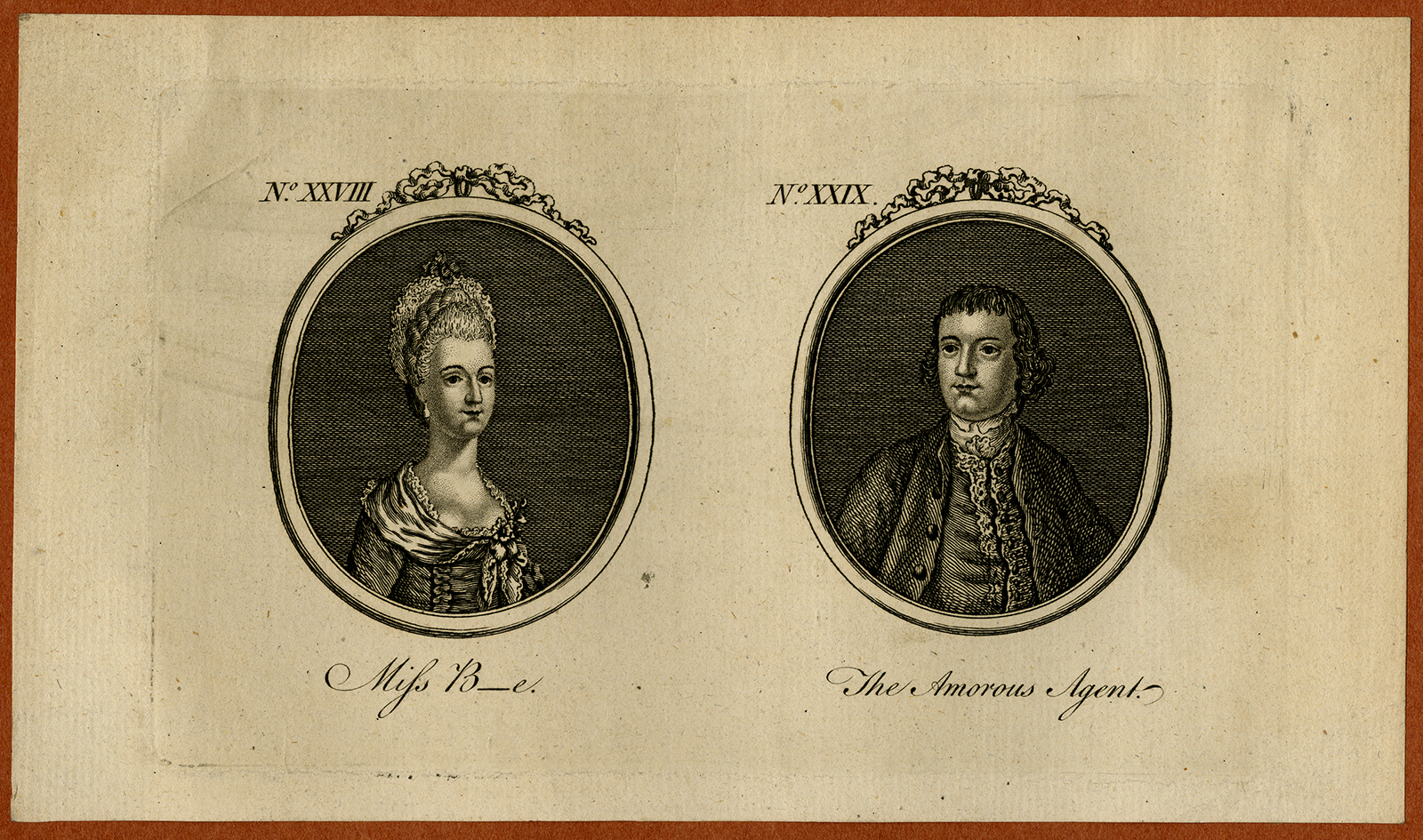 , Antique Print-PORTRAIT-MISS-AMOROUS-AGENT-Anonymous-ca. 1769, Pictura Antique Prints