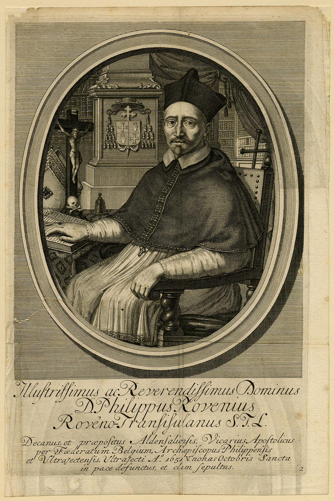 , Antique Print-PORTRAIT-PHILIPPUS ROVENIUS-PHILIPS VAN ROUVEEN-Bleyswijck-c.1710, Pictura Antique Prints