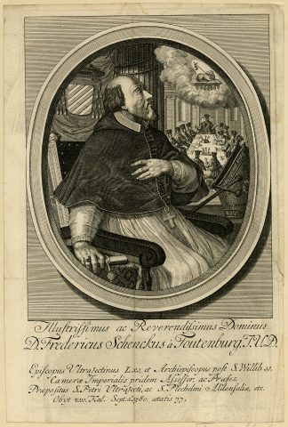 Antique Print-PORTRAIT-FREDERIK SCHENCK-TOUTENBURG-ARCHBISHOP-Bleyswijck-c.1710