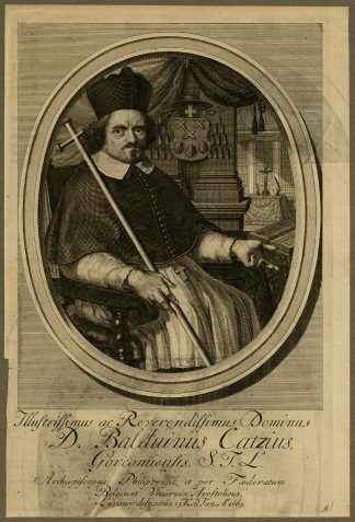 Antique Print-PORTRAIT-BOUDEWIJN CATS-ARCHBISHOP-Bleyswijck-ca. 1710