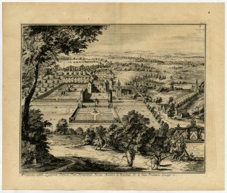 Antique Print-TOPOGRAPHY-LOUPOGNE CASTLE-BELGIUM-Le Roy-Harrewijn-1690