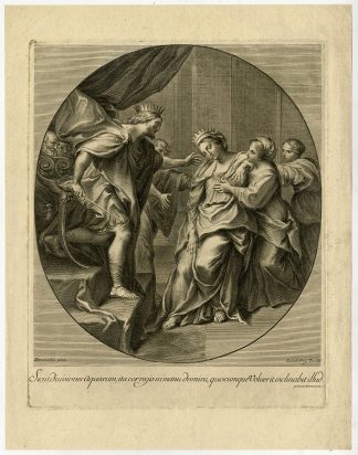 Antique Print-RELIGION-ESTHER-AHASUERUS-Zampieri-Frey-ca. 1720