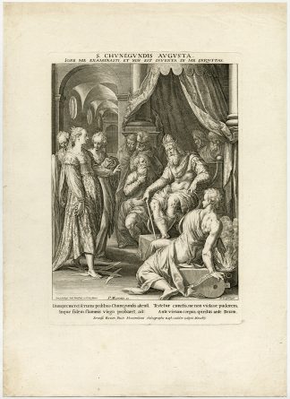 Antique Print-RELIGIOUS-SAINT CUNIGUNDE OF LUXEMBOURG-Kager-Sadeler-ca. 1600