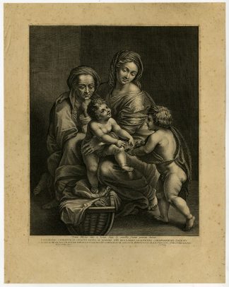 Antique Print-CHRIST-JOHN BAPTIST-MARY-ELIZABETH-Raphael-Vorsterman-ca. 1640