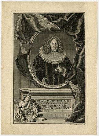 Antique Print-PORTRAIT-JOHANN MICHAEL WELSER-NEURENBERG-Dehne-ca. 1730
