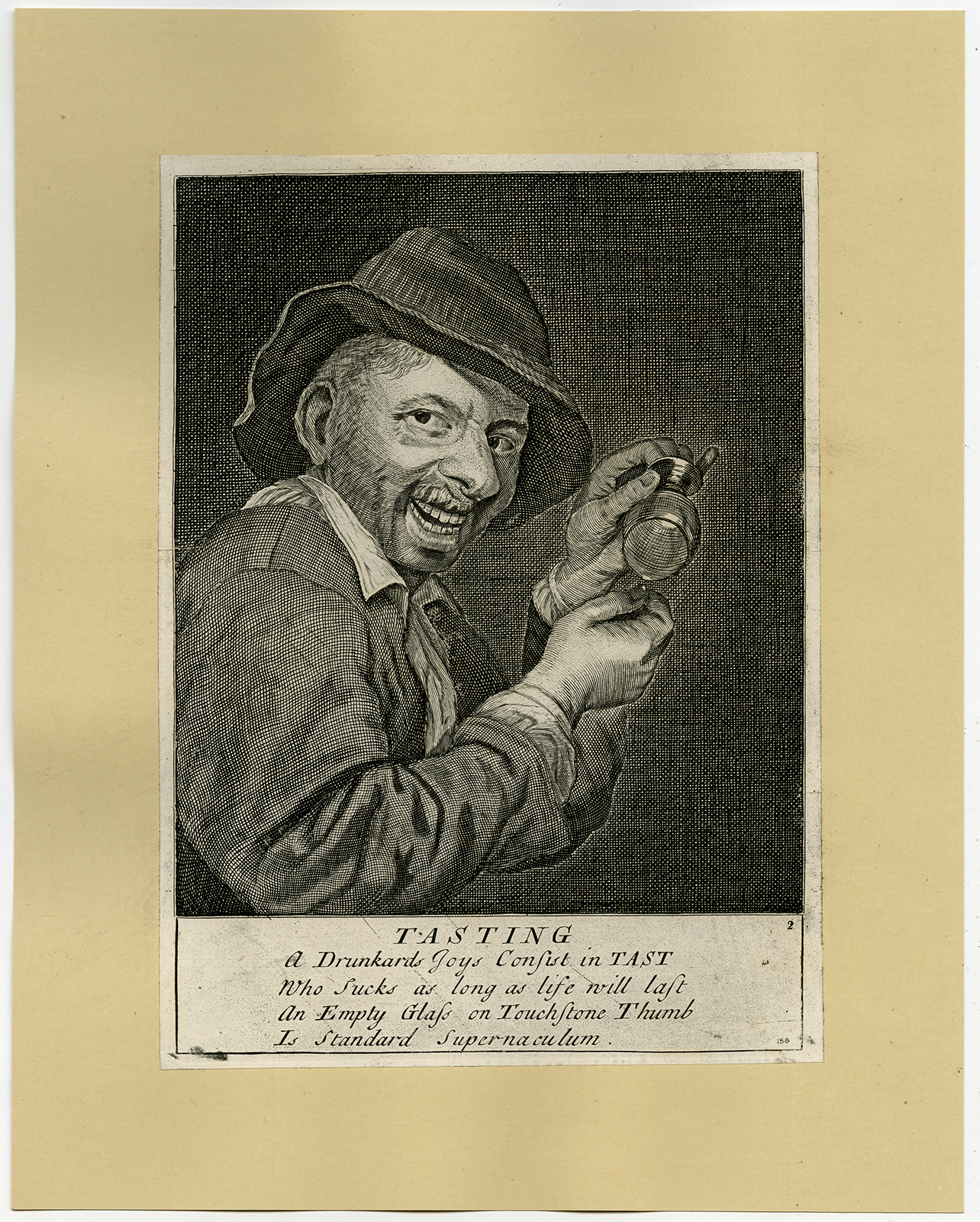, 5 Antique Prints-GENRE-SENSES-Blooteling-ca. 1791-1796, Pictura Antique Prints