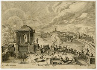 Antique Print-LANDSCAPE-BLACK SEA-HELLESPONT-ISTANBUL-Cleve-ca. 1580