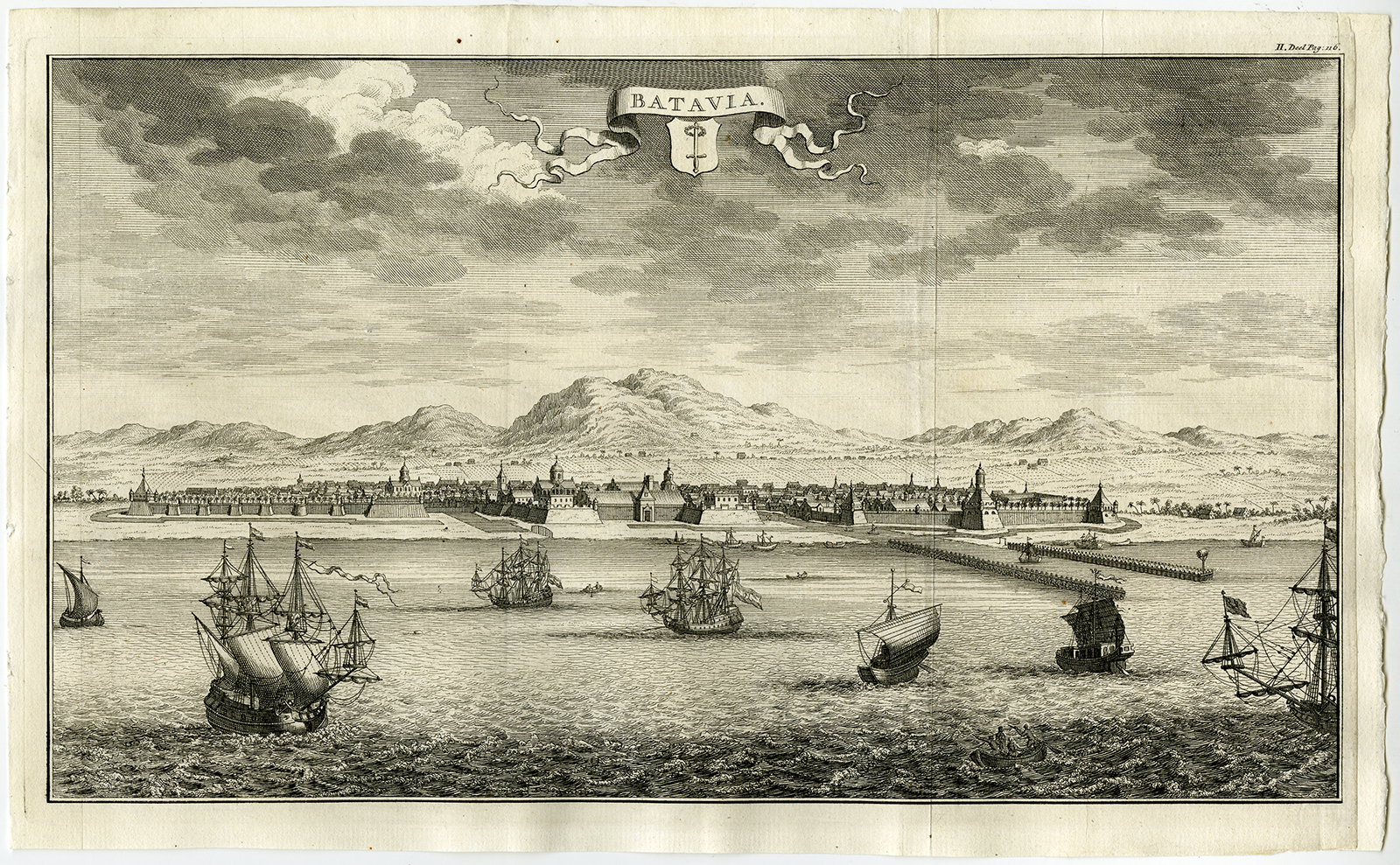 , Antique Print-BATAVIA-DJAKARTA-INDONESIA-VOC-Tirion-1739, Pictura Antique Prints
