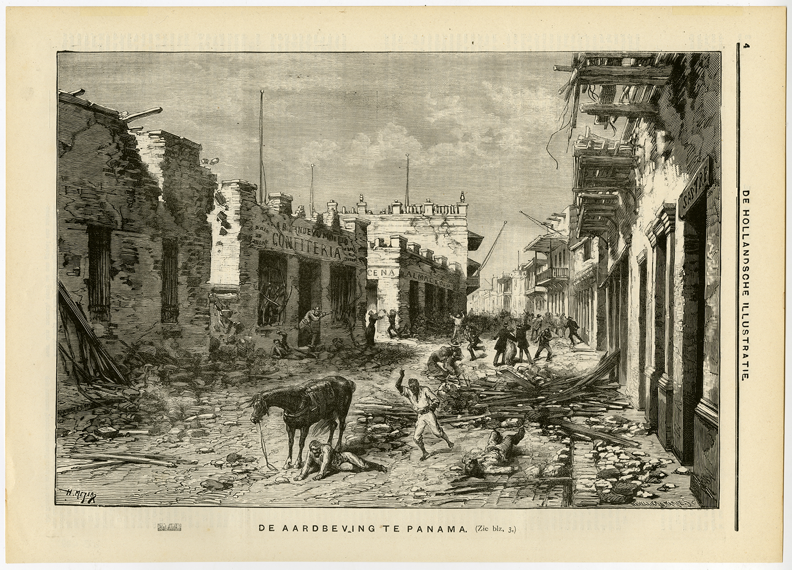 Cb488 416x299 Antique Print-EARTHQUAKE-PANAMA-MEXICO-UNITED STATES-Meyer-c. 1900