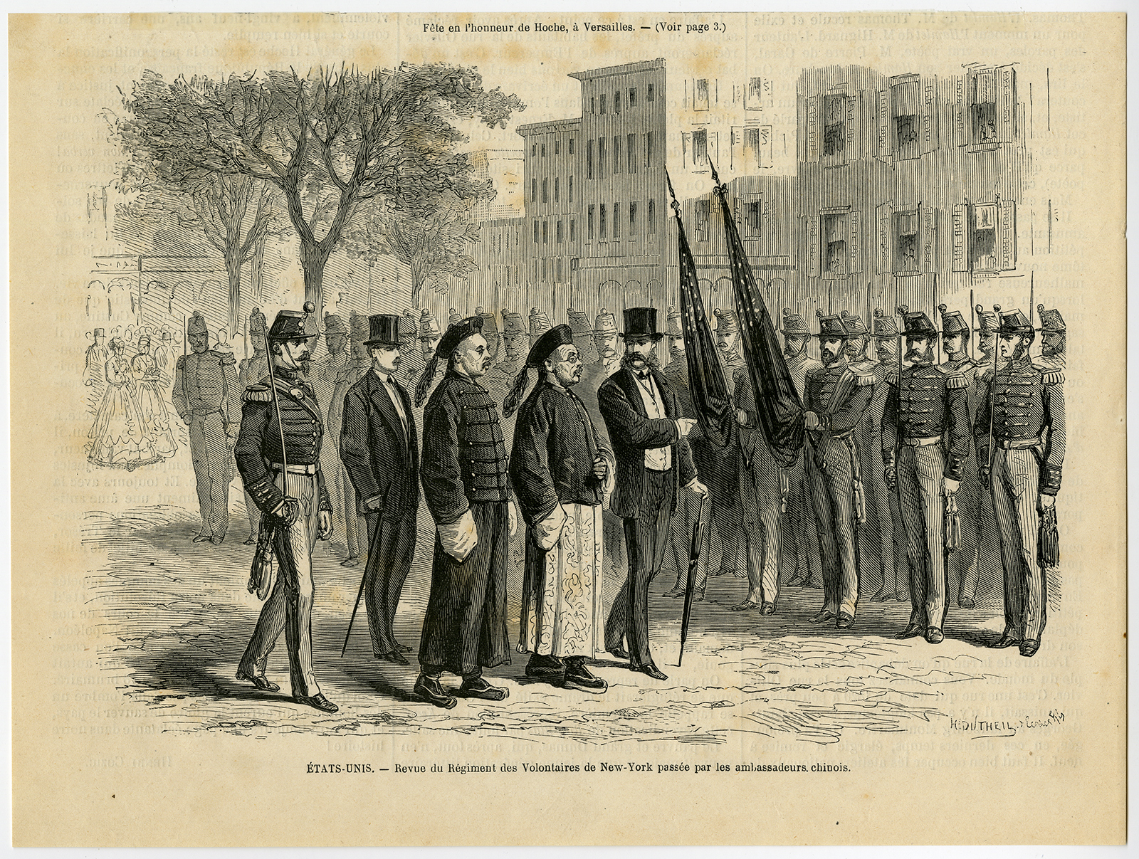 Cb516 416x314 Antique Print-UNITED STATES-REGIMENT-NEW YORK-CHINESE-AMBASSADORS-Dutheil-1868