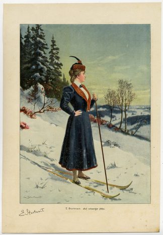 Antique Print-SNOW-SKIING-HEIGHT-Sturtevant-c.1890