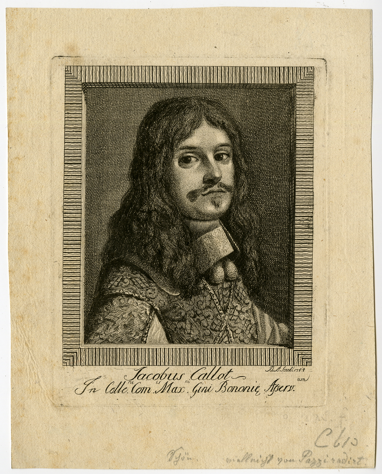 , Rare Antique Print-PORTRAIT-JACQUES CALLOT-D.A.-1788, Pictura Antique Prints