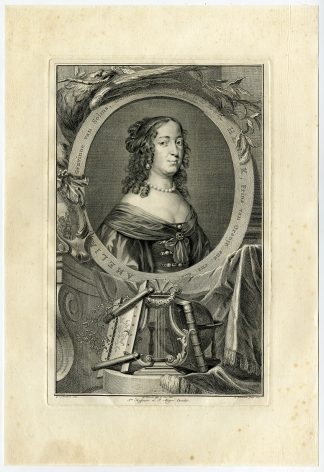 Antique Print-PORTRAIT-AMALIA-COUNTESS-SOLMS-Marostoni-Houbraken-1753