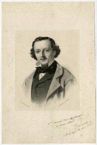 Antique Print-PORTRAIT-SIGNATURE-DEDICATION-Wijngaardt-Hoffmeister-1855