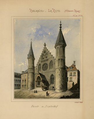 Antique Drawing-TOPOGRAPHY-RIDDERZAAL-THE HAGUE-Monogrammist JR-1883