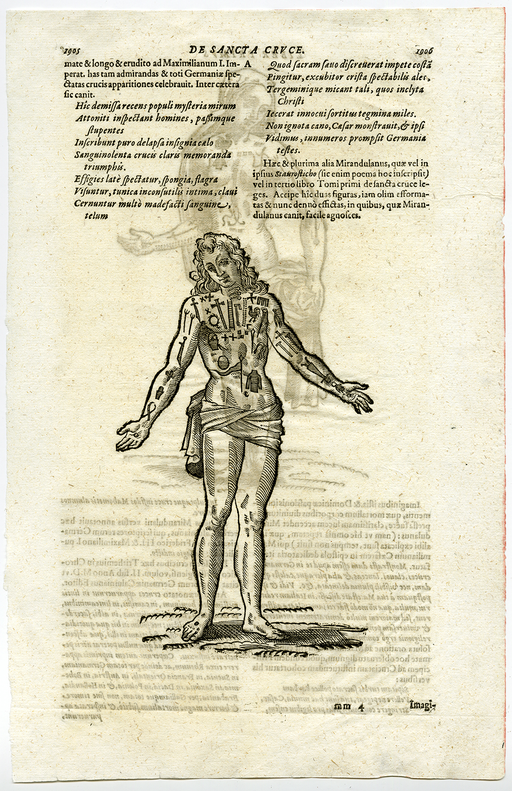 Cb996a 416x642 Antique Print-ANATOMY-MARTYR-MALE-FEMALE-Gretser-c. 1650 - Image 2