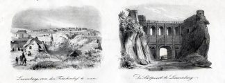 Antique print-LUXEMBOURG-FETSCHENHOF-GATE-Reding-1841