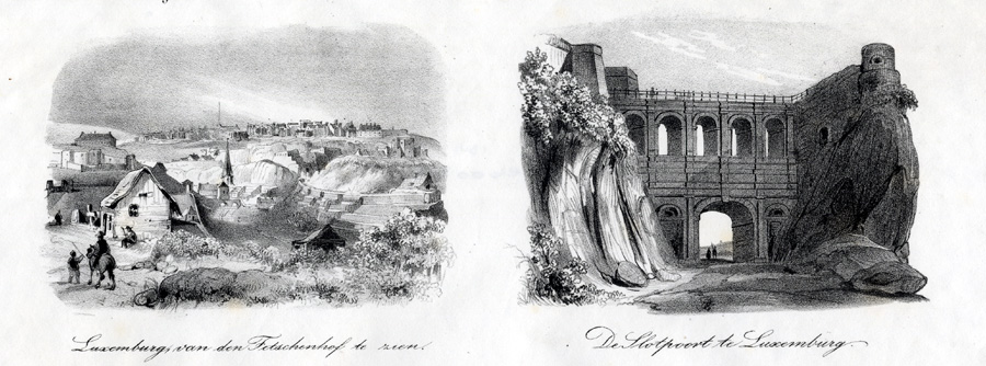 , Antique print-LUXEMBOURG-FETSCHENHOF-GATE-Reding-1841, Pictura Antique Prints