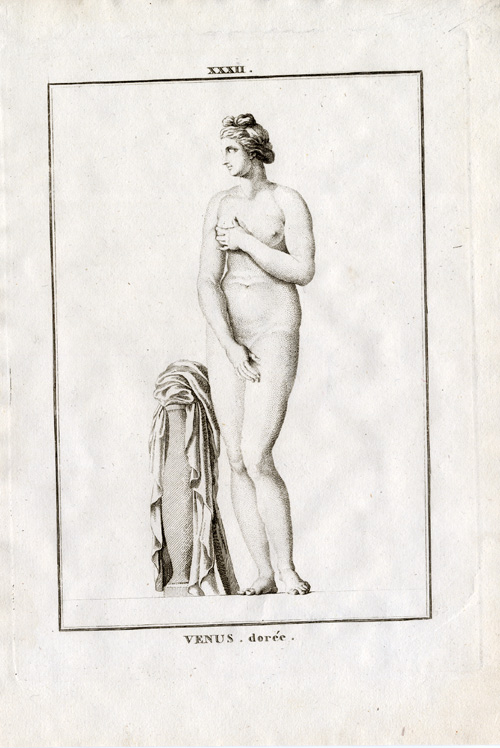 , Antique Print-ROMAN GODS-VENUS-GOLDEN-LOVE-1810, Pictura Antique Prints