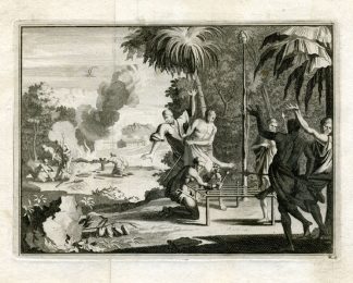 ANTIQUE PRINT-NATIVES-GUINEA-GRAIN COAST-vd Aa-1708