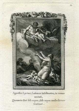 Antique Print-MYTHOLOGY-LYCIAN FARMERS- FROGS-1799