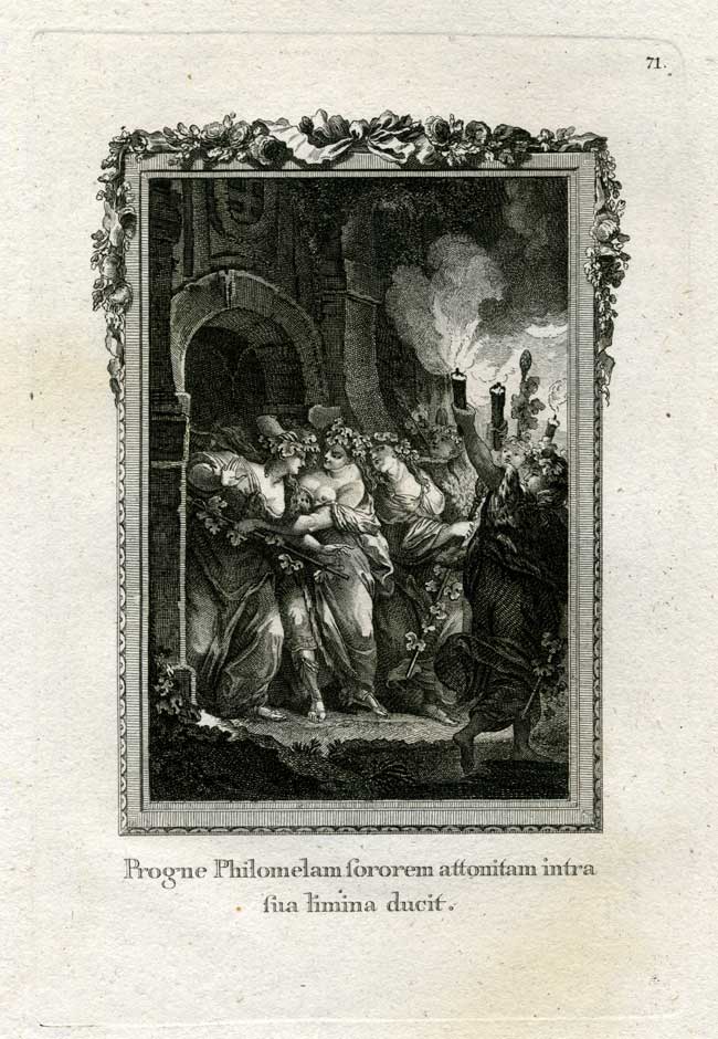, Antique Print-MYTHOLOGY-OVID-PROCNE-PHILOMELA-1799, Pictura Antique Prints