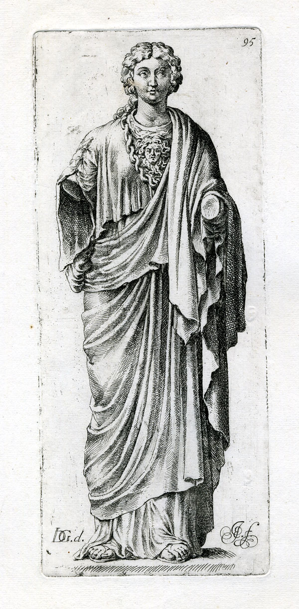 , Antique Print-FEMALE-SCULPTURE-Jan de Bisschop-1668, Pictura Antique Prints