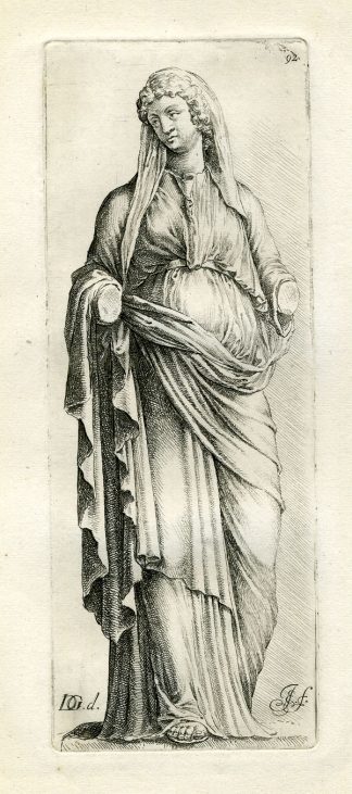 Antique Print-PLATE 92-SCULPTURE-Jan de Bisschop-1668