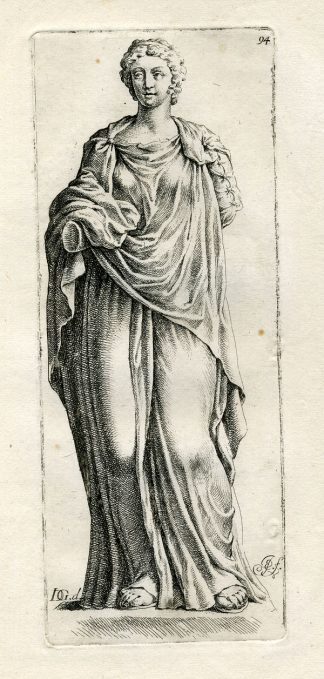 Antique Print-FEMALE-SCULPTURE-STATUE-Jan de Bisschop-1668