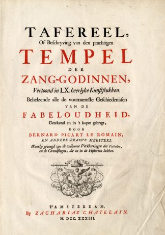 Antique Print-TITLE PAGE-TEMPEL-MYTHOLOGY-Picart-1733