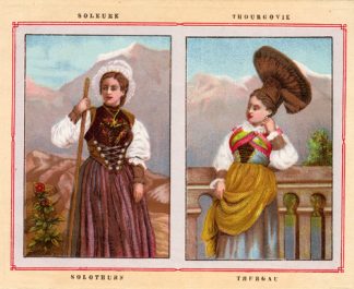 AntiqueCostume Print-SOLOTHURN-THURGAU-SWITZERLAND-1892