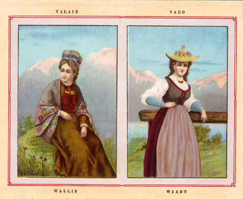 , AntiqueCostumePrint-WALLIS-VALAIS-VAUD-SWITZERLAND-1892, Pictura Antique Prints