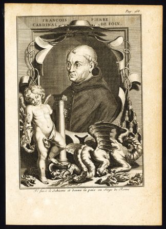 Antique Print-PETER OF FOIX THE ELDER-CARDINAL-PORTRAIT-Picart-1714