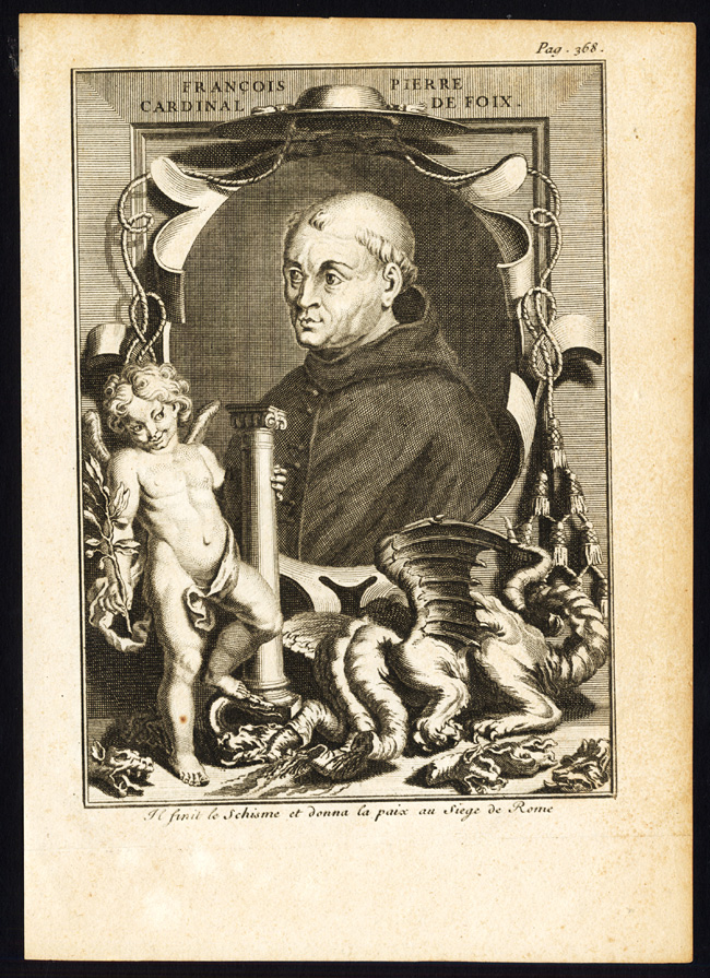 , Antique Print-PETER OF FOIX THE ELDER-CARDINAL-PORTRAIT-Picart-1714, Pictura Antique Prints