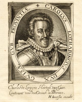 Antique Print-CHARLES DE LORRAINE-DUKE OF GUISE-80 YEARS WAR-Van Meteren-1618