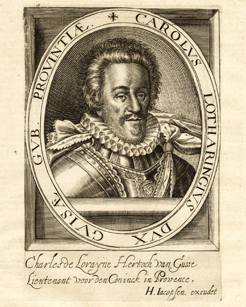 , Antique Print-CHARLES DE LORRAINE-DUKE OF GUISE-80 YEARS WAR-Van Meteren-1618, Pictura Antique Prints