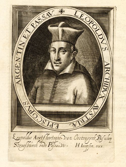 , Antique Print-LEOPOLD V-ARCHDUKE OF FURTHER AUSTRIA-BISHOP-Van Meteren-1618, Pictura Antique Prints