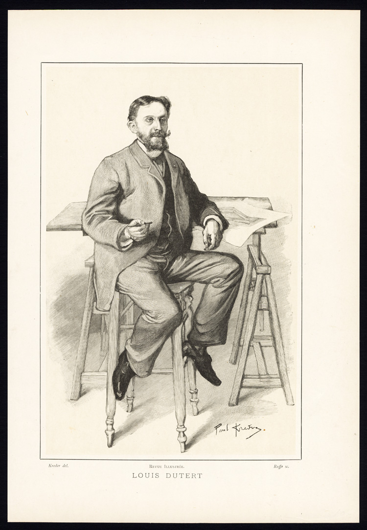 , Antique Print-CHARLES LOUIS DUTERT-PORTRAIT-Revue Illustre-1890, Pictura Antique Prints