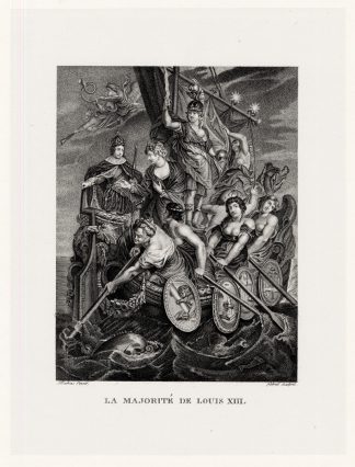 Antique Print-RUBENS-LA MAJORITE DE LOUIS XII-PAINTING-Gabriel-1873
