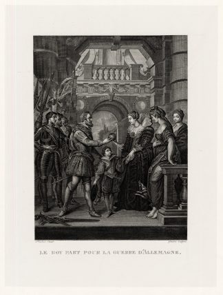 Antique Print-RUBENS-LE ROY PART POUR LA GUERRE D'ALLEMAGNE-KING-Gautier-1873