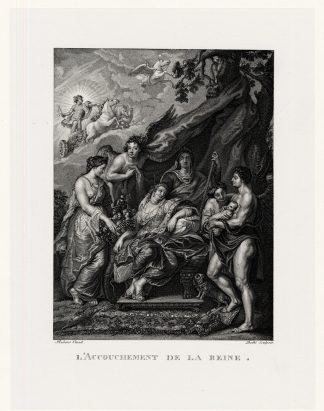 Antique Print-RUBENS-L'ACCOUCHEMENT DE LA REINE-LOUIS XIII-DE MEDICI-Duthe-1873