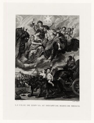 Antique Print-RUBENS-VILLE DE LYON VA AU DEVANT DE MARIE DE MEDICIS-Duthe-1873