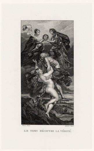 Antique Print-RUBENS-LE TEMS DECOUVRE LA VERITE-MARIE DE MEDICI-Gabriel-1873