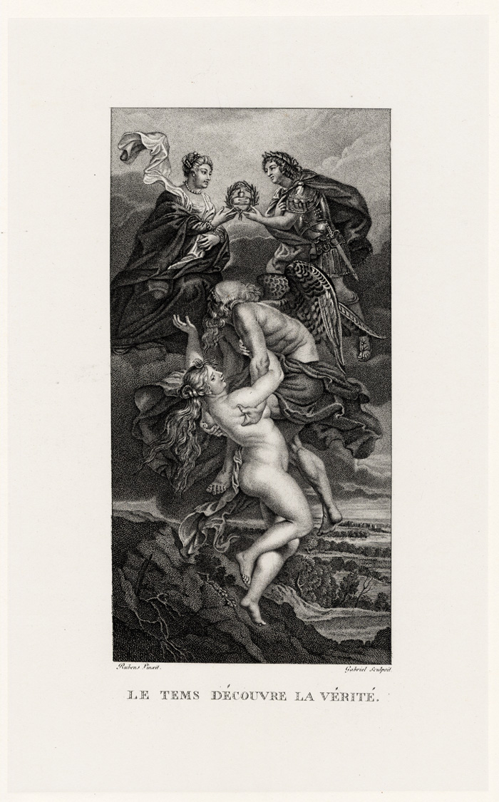 , Antique Print-RUBENS-LE TEMS DECOUVRE LA VERITE-MARIE DE MEDICI-Gabriel-1873, Pictura Antique Prints