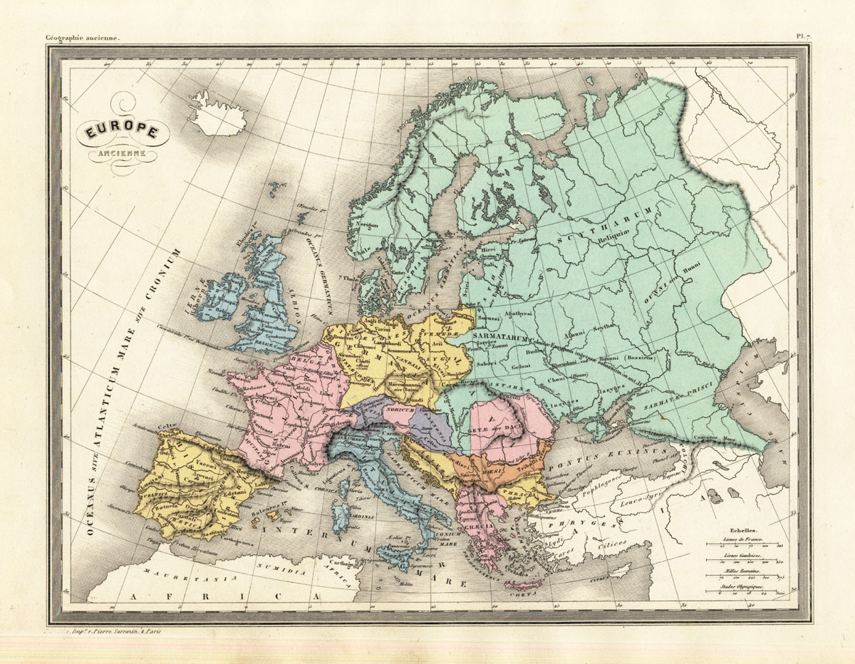 Lb4170 416x323 Antique Map-ANCIENT EUROPE-Malte-Brun-Sarrazin-1880