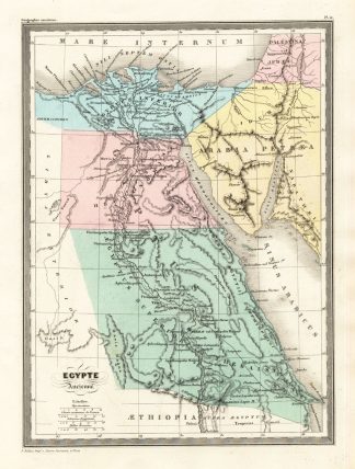 Antique Map-ANCIENT EGYPT-AFRICA-Malte-Brun-Sarrazin-1880