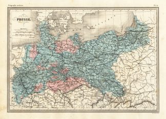 Antique Map-PRUSSIA-POLAND-GERMANY-Malte-Brun-Sarrazin-1880