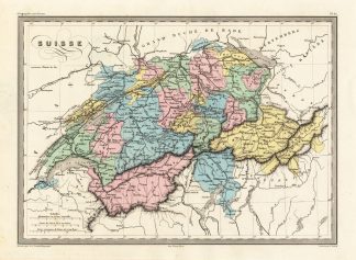 Antique Map-SWITZERLAND-SUISSE-Malte-Brun-Sarrazin-1880