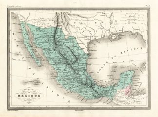 Antique Map-MEXICO-CENTRAL AMERICA-UNITED STATES-Malte-Brun-Sarrazin-1880